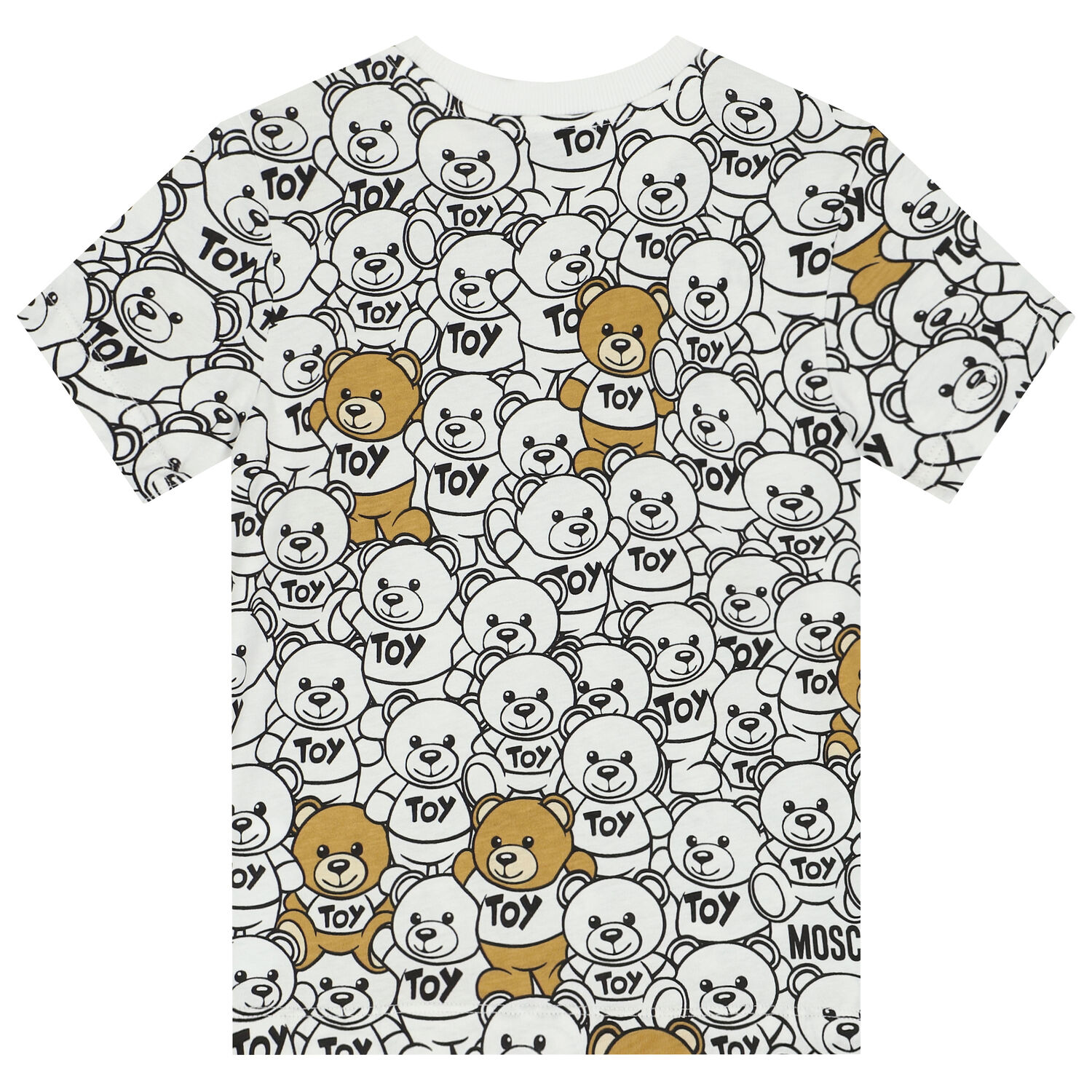 White Teddy Bear Logo T-Shirt, 2, hi-res