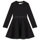 Girls Black Logo Dress, 1, hi-res