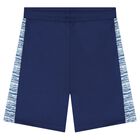 Boys Blue & White Logo Shorts Set, 1, hi-res