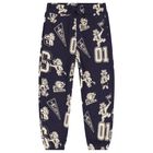 Boys Navy Blue Lion & Tiger Joggers, 1, hi-res