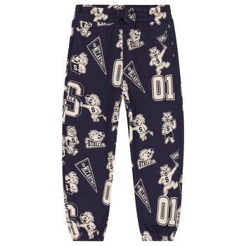 Boys Navy Blue Lion & Tiger Joggers