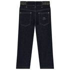 Boys Navy Blue Denim Jeans, 1, hi-res