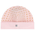 Pink, Ivory & Gold Logo Baby Hat, 1, hi-res