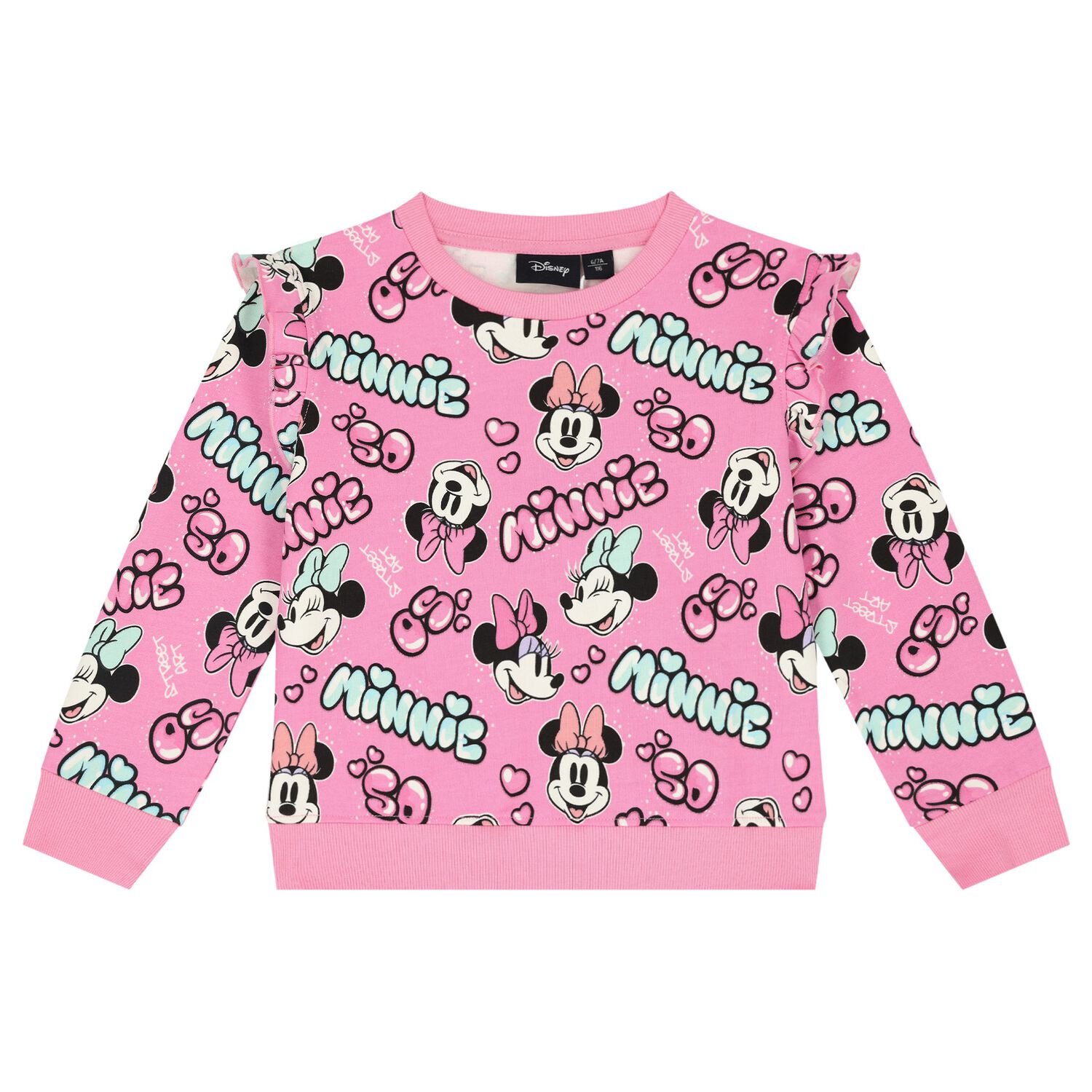 Girls Pink Disney Sweatshirt, 1, hi-res image number null
