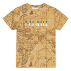 Boys Beige Geo Map T-Shirt, 1, hi-res