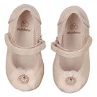 Younger Girls Rose Gold Flower Shoes, 2, hi-res