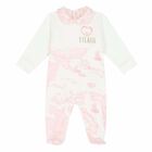 Girls Pink & Ivory Geo Map Babygrow, 1, hi-res
