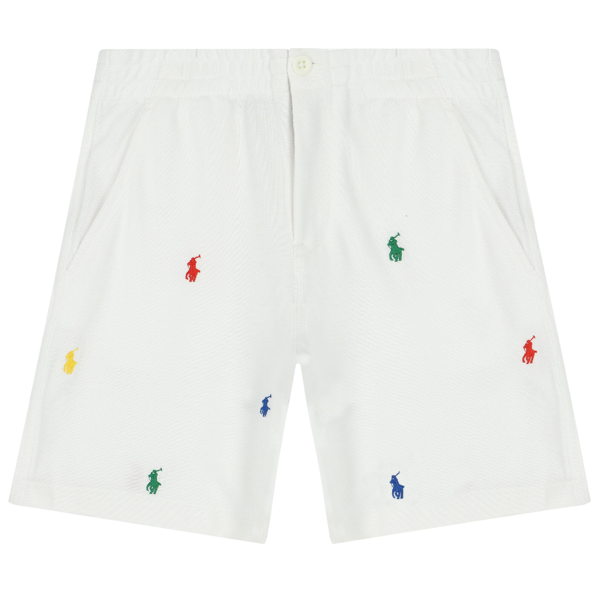 Ralph Lauren Boys White Logo Shorts Junior Couture UK