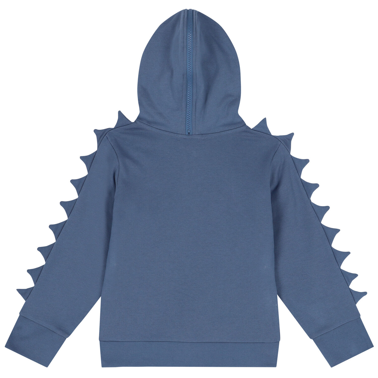 Boys Blue Monster Hooded Zip Up Top, 1, hi-res