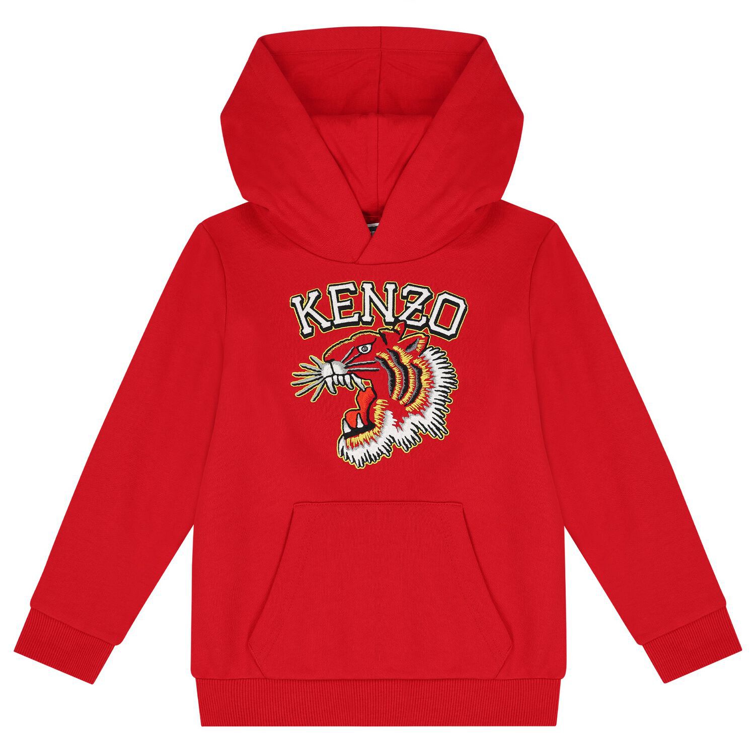 Boys Red Tiger Logo Hooded Top, 2, hi-res image number null