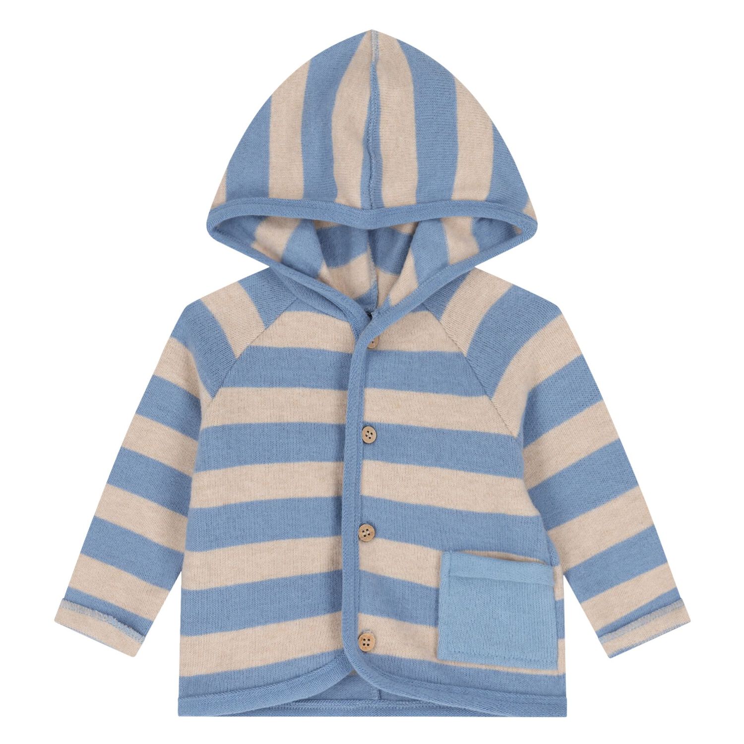 Baby Boys Beige, White & Blue 3 Piece Tracksuit, 1, hi-res