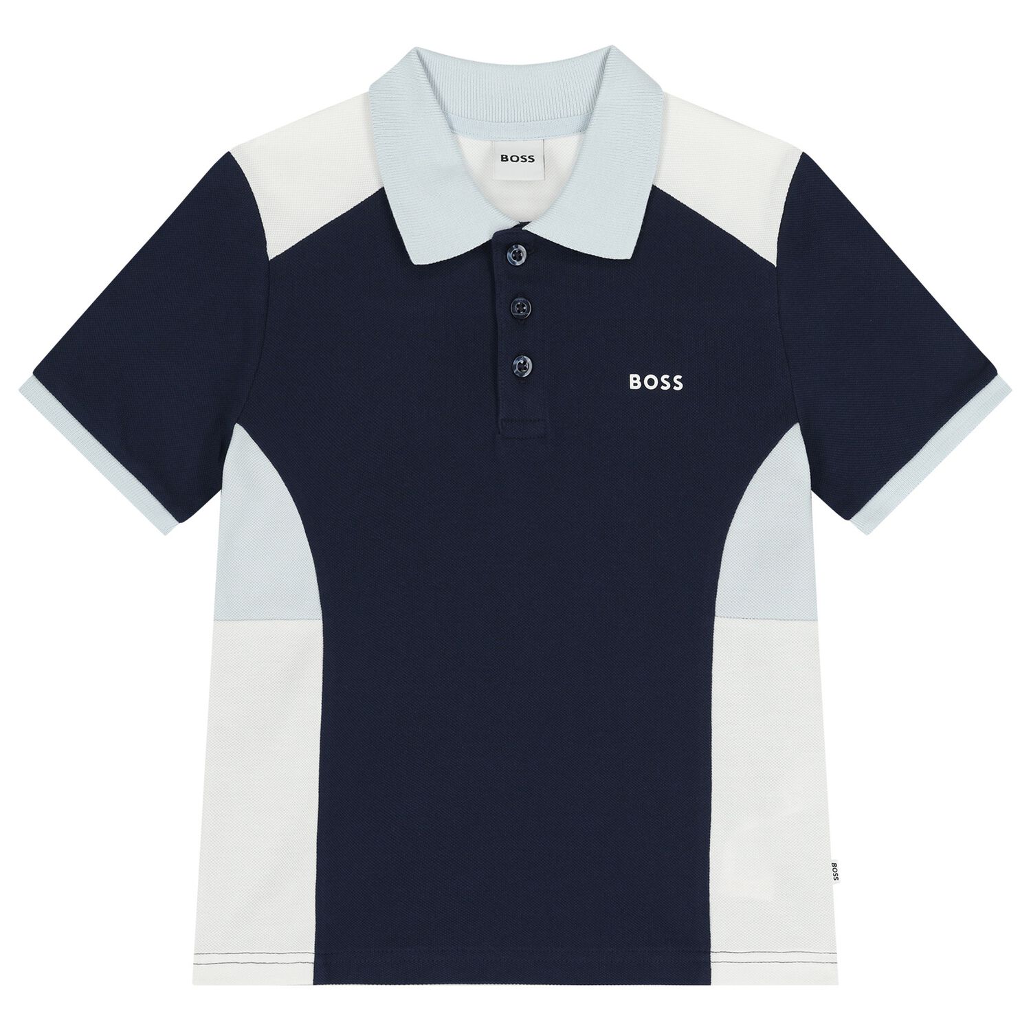 Boys Navy Blue Logo Polo Shirt, 2, hi-res image number null