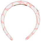 Girls Pink & White Floral Padded Headband, 2, hi-res
