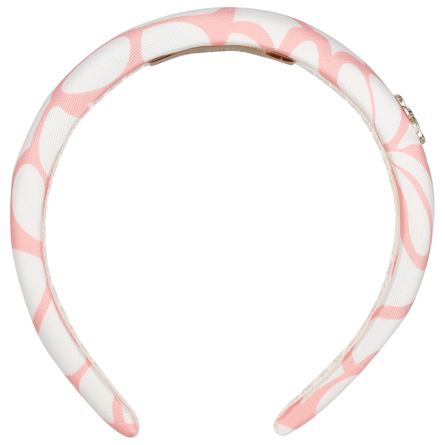 Girls Pink & White Floral Padded Headband, 2, hi-res