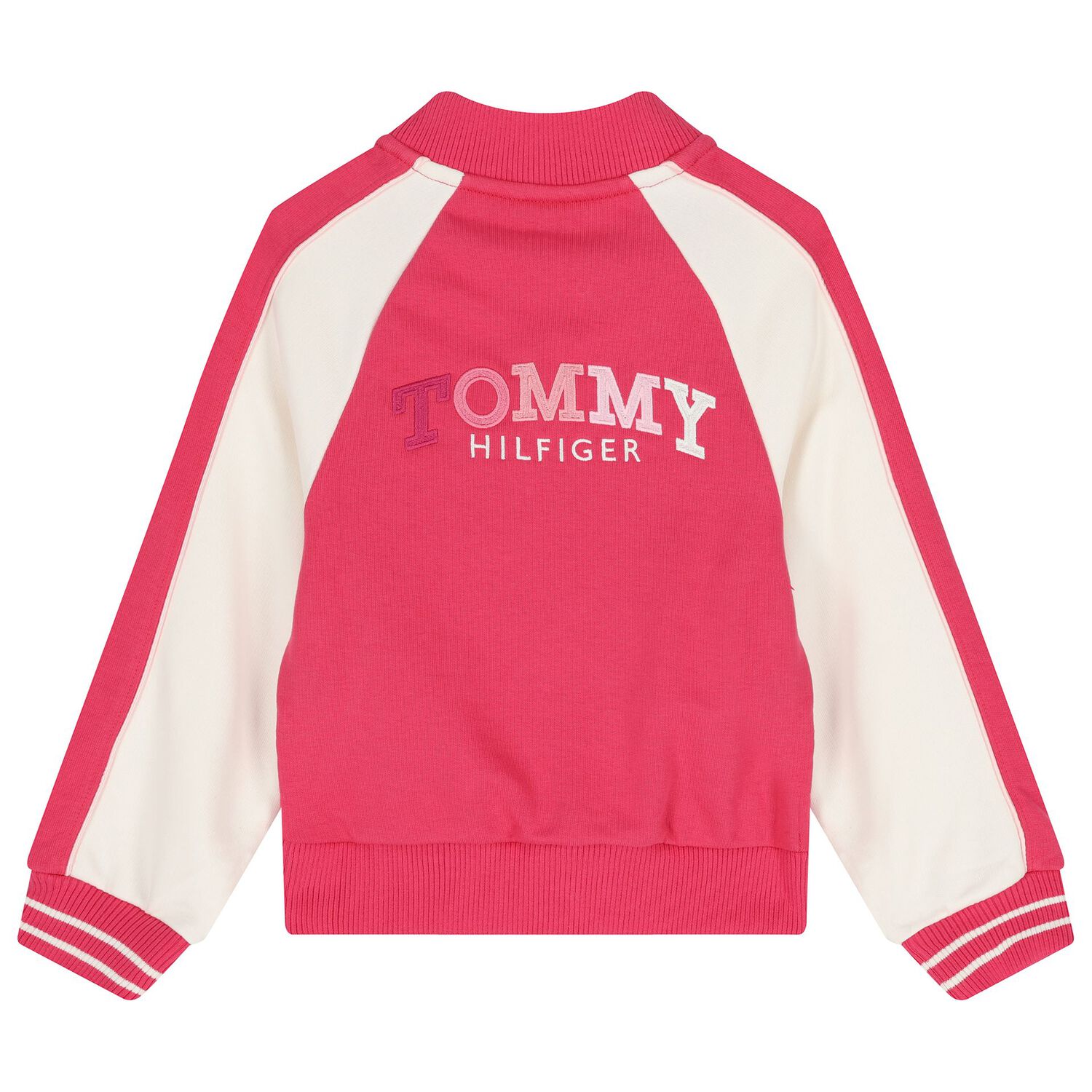 Girls Pink & Ivory Logo Jacket, 1, hi-res