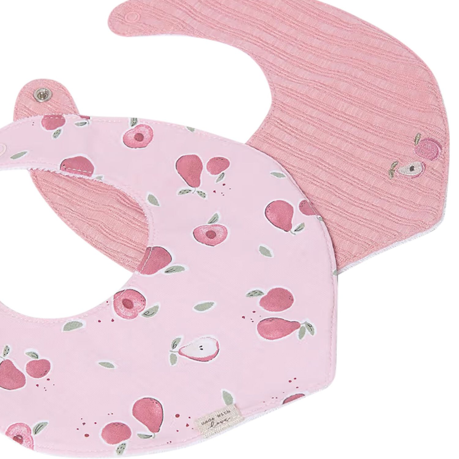 Baby Girls Pink Bibs ( 2-Pack ), 1, hi-res