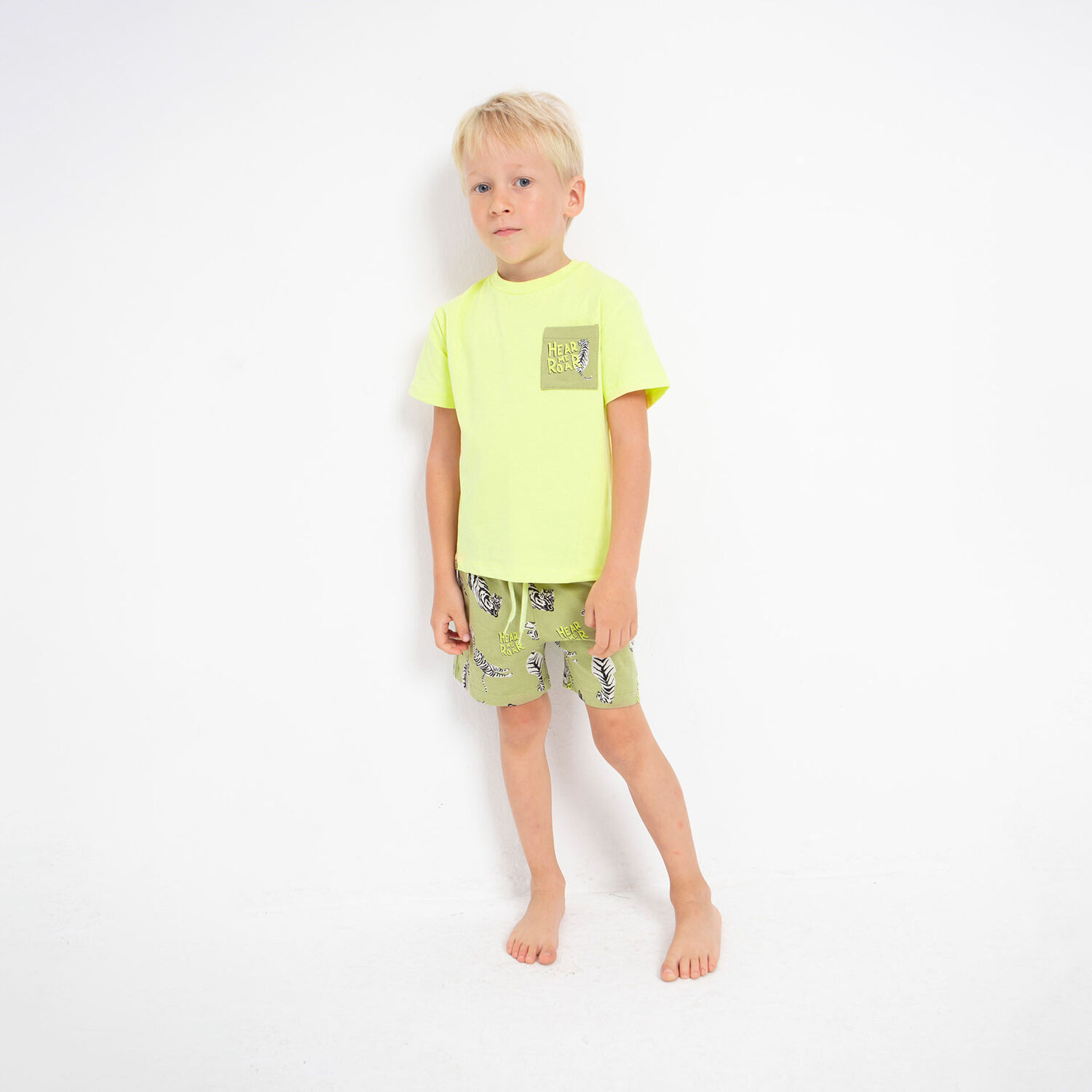 Boys Yellow & Green Pyjamas Set, 2, hi-res image number null