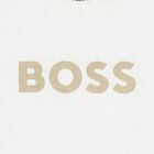 Baby Boys White & Beige Logo Shorts Set, 1, hi-res