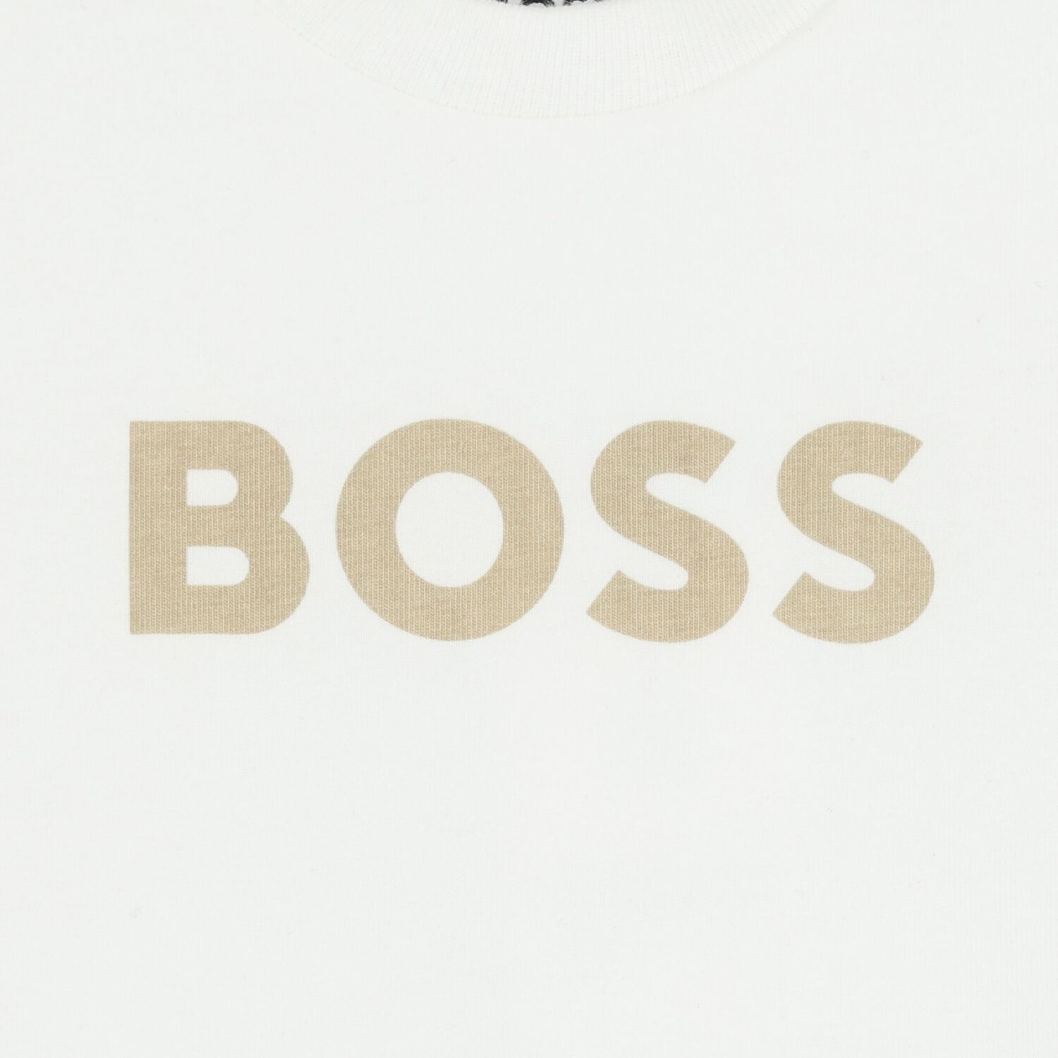 Baby Boys White & Beige Logo Shorts Set, 1, hi-res