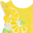 Younger Girls Yellow Lemon Dress, 1, hi-res
