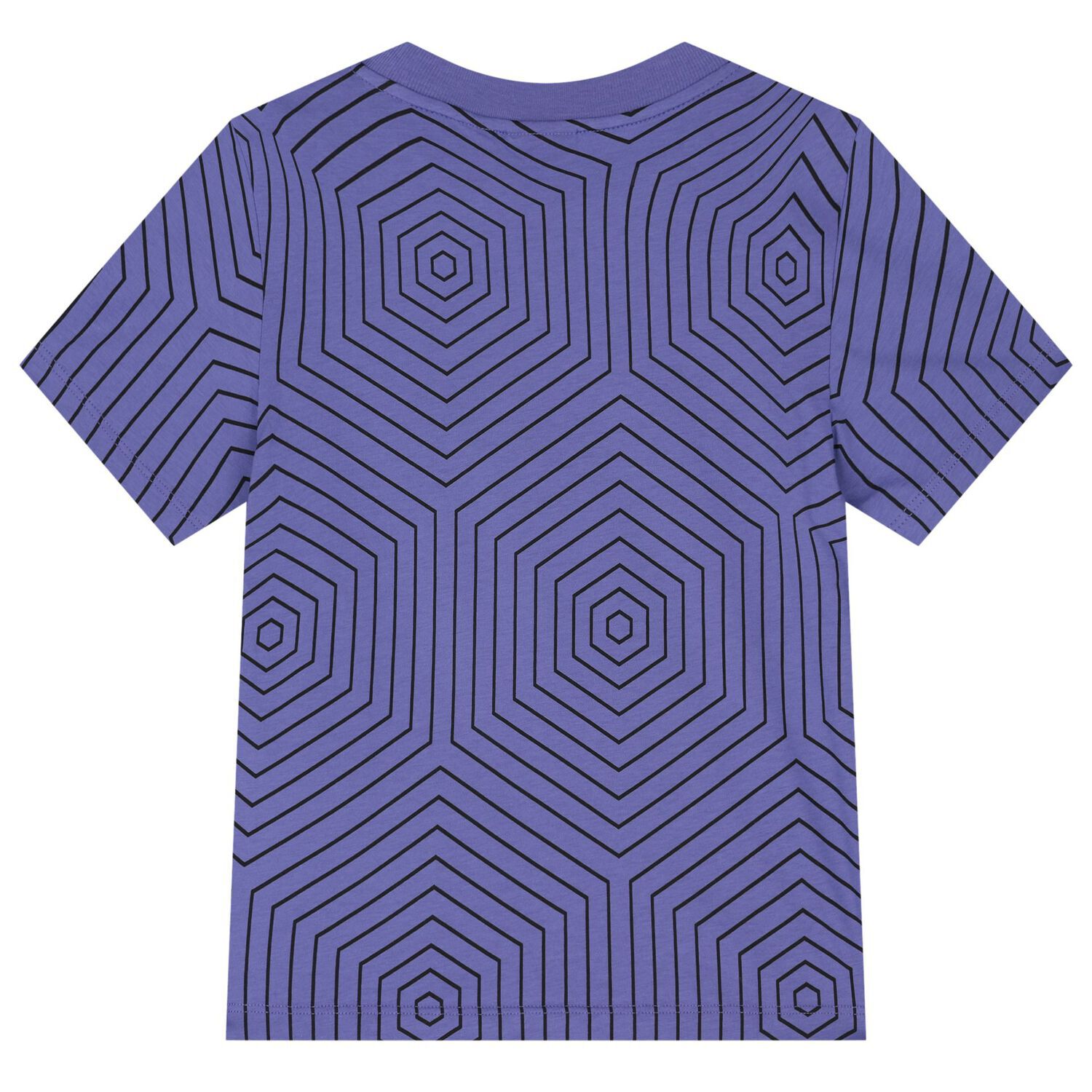 Boys Purple Geometric EA7 T-Shirt, 4, hi-res