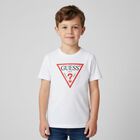 Boys White Logo T-Shirt, 1, hi-res