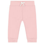 Younger Girls Pink & Ivory Logo Tracksuit, 1, hi-res