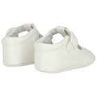 White Leather Pre Walker Shoes, 1, hi-res