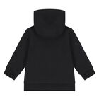 Younger Boys Black Logo Hooded Zip Up Top, 2, hi-res