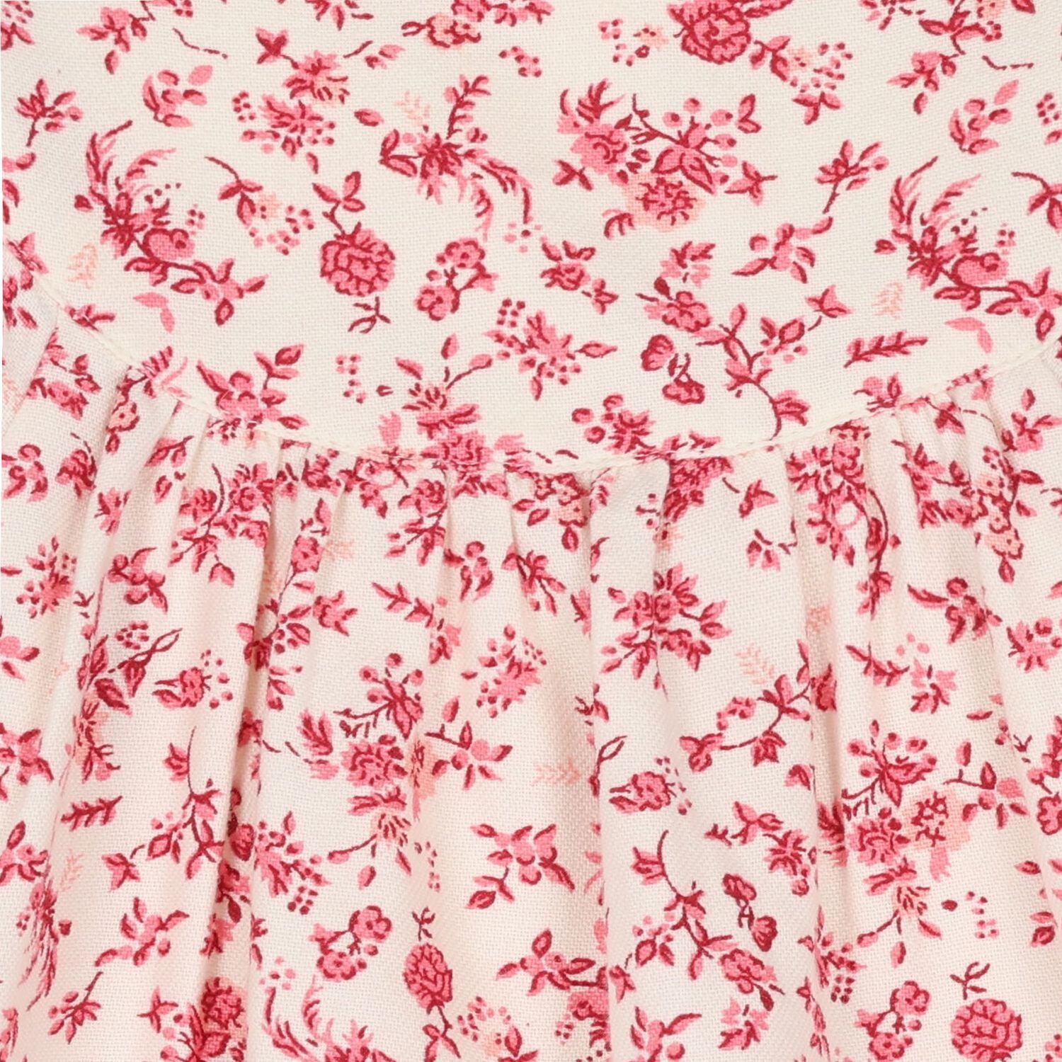 Baby Girls Ivory & Pink Floral Dress, 1, hi-res