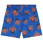 Boys Blue Octopus Swim Shorts, 1, hi-res