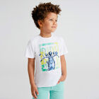 Boys White Motorcycle T-Shirt, 1, hi-res