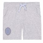 Younger Boys Grey Melange Sweat Shorts, 1, hi-res