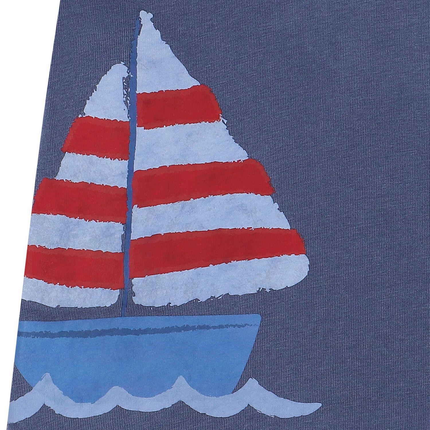 Boys Navy Blue Saill Boat T-Shirt, 1, hi-res