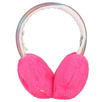 Girls Pink Heart Earmuffs