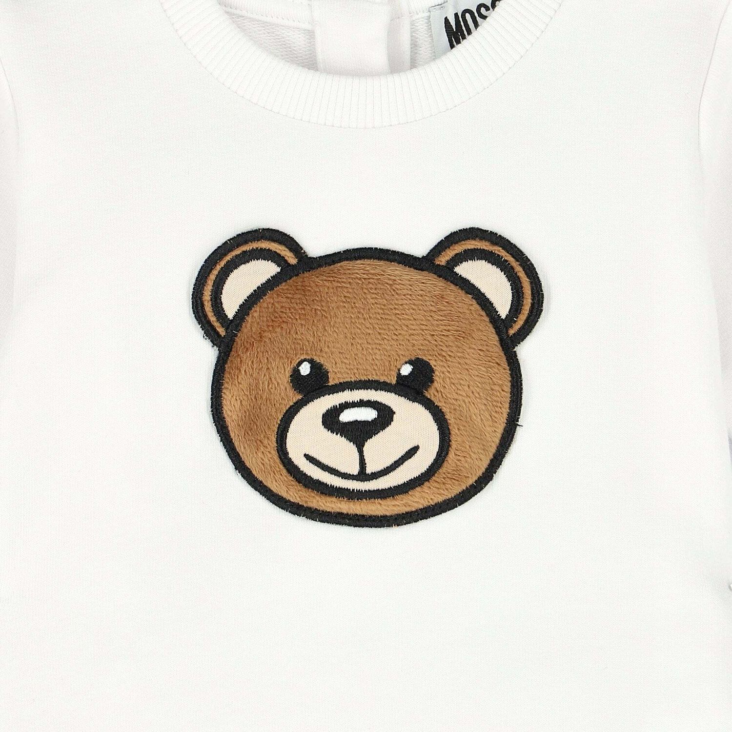 White Squeaky Teddy Logo Babygrow, 1, hi-res image number null