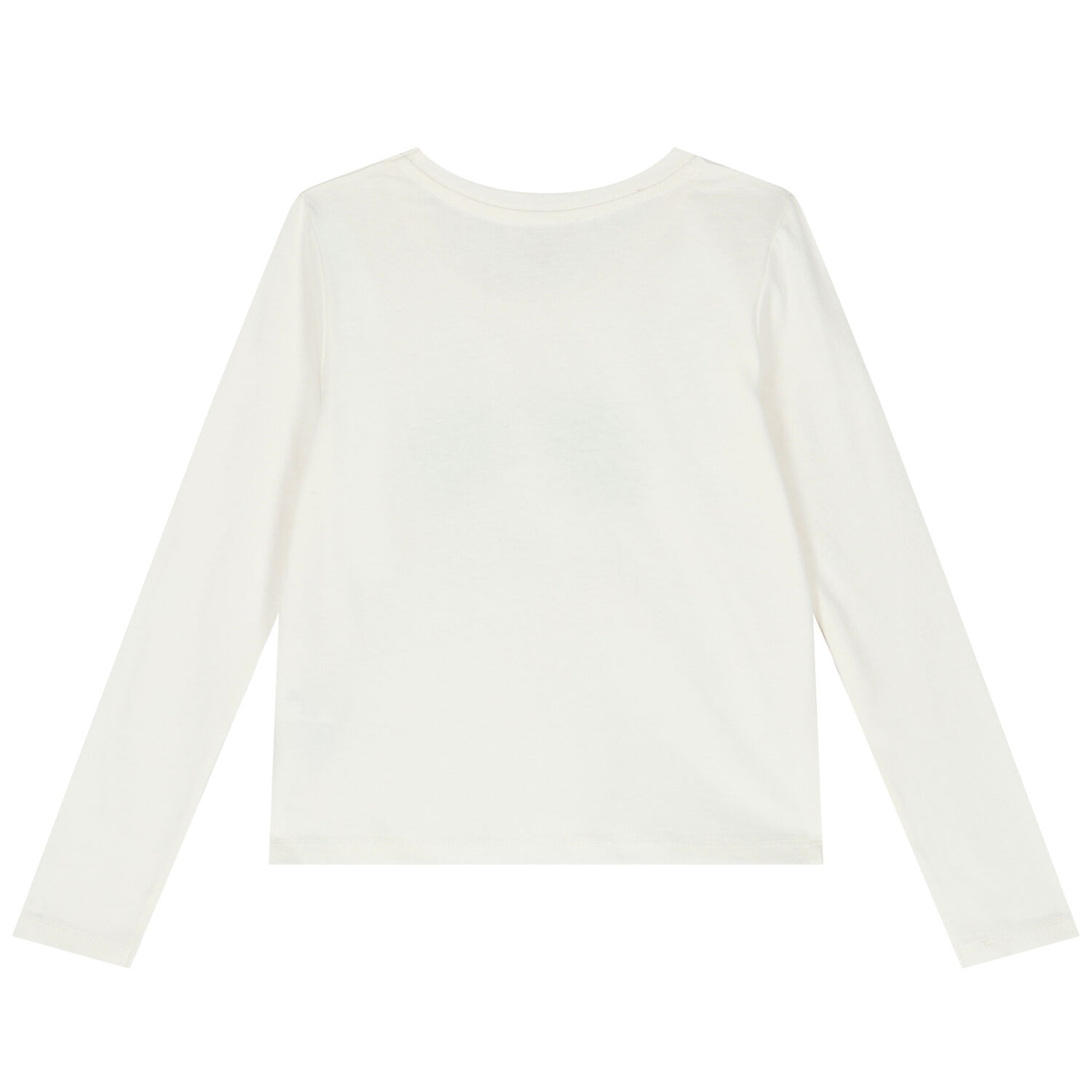 Girls Ivory Logo Long Sleeve Top, 1, hi-res image number null