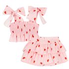Girls Pink Heart Skirt Set, 1, hi-res