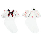 Baby Girls White Striped Socks, 1, hi-res