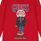Boys Red Teddy Bear Long Sleeve Top, 2, hi-res