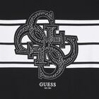 Girls Black Logo Hooded Dress, 2, hi-res