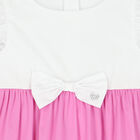 Girls White & Pink Tiered Dress, 1, hi-res