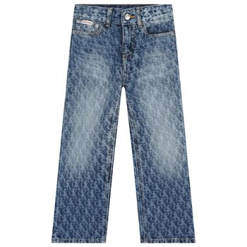 Boys Blue Logo Denim Jeans