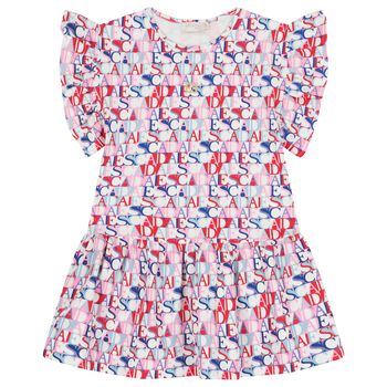 Girls Multi-Coloured Logo Dress
