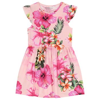 Girls Pink Floral Dress