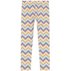 Girls Multi-Coloured Zigzag Leggings, 1, hi-res
