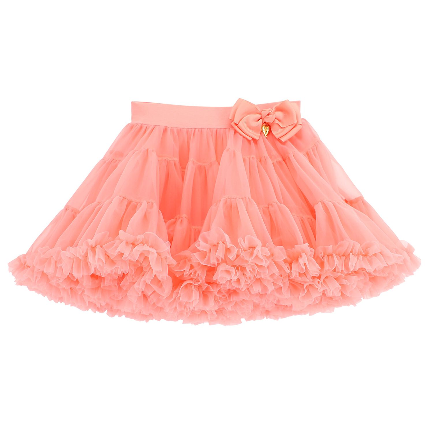 Girls Coral Tutu Skirt, 10, hi-res