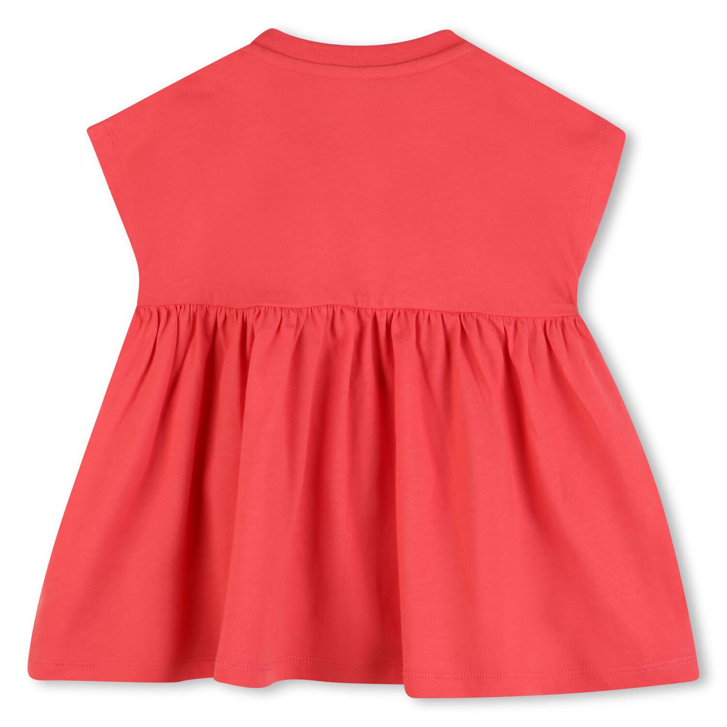 Younger Girls Red Boke Flower Dress, 1, hi-res