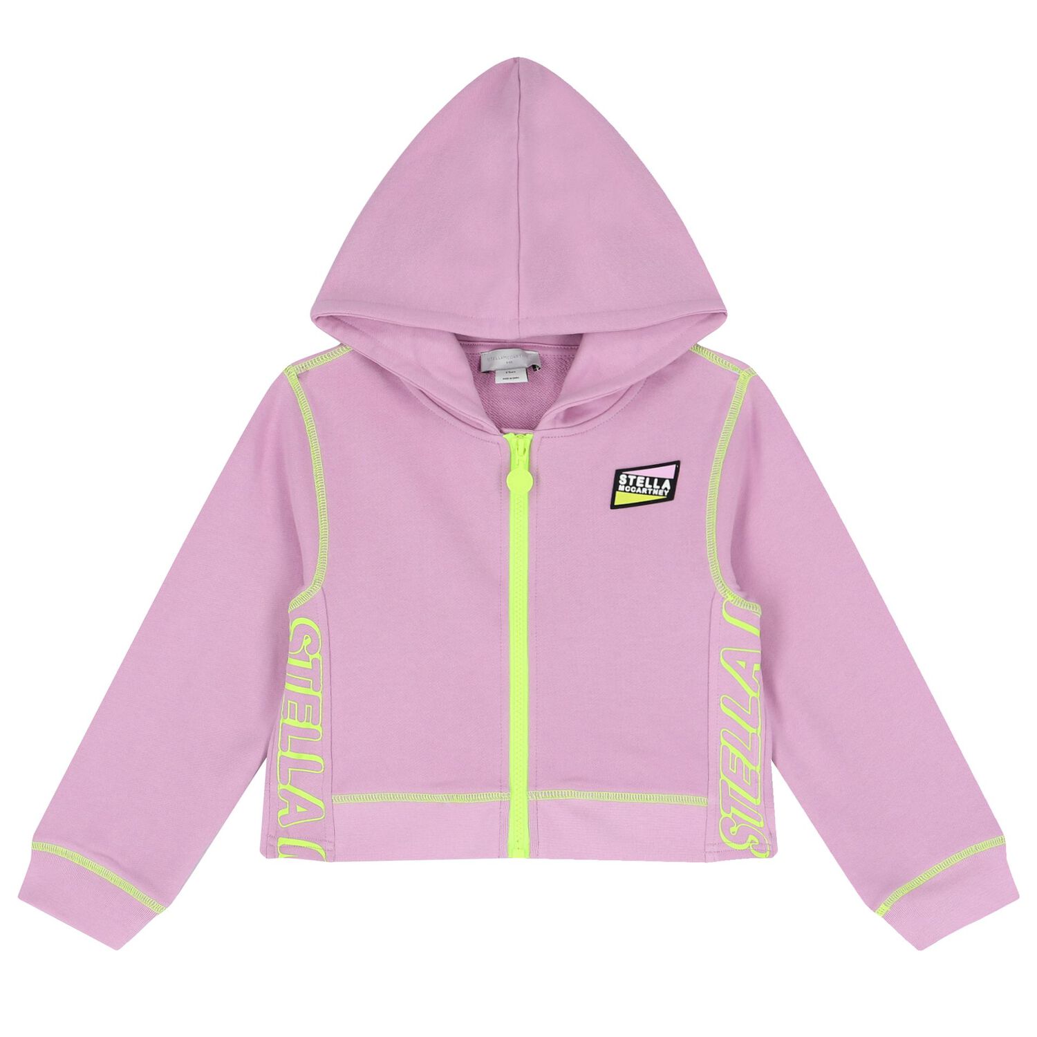 Girls Purple Logo Hooded Zip Up Top, 1, hi-res