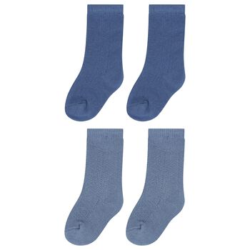 Baby Boys Blue Knitted Socks